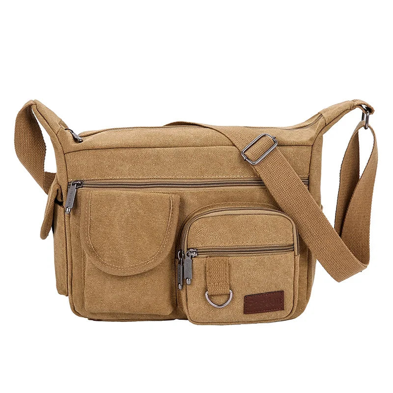Borsa a Tracolla in Tela da Uomo, Borsa Casual da Viaggio, Borsa Messenger di Lusso, Borsa a Mano di Alta Qualità, Borsa da Petto alla Moda