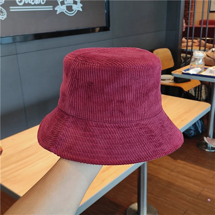 Cappello da pescatore per donna uomo autunno inverno velluto a coste tenere al caldo berretto da pescatore tinta unita Street Hip Hop parasole sito web ufficiale nuovo