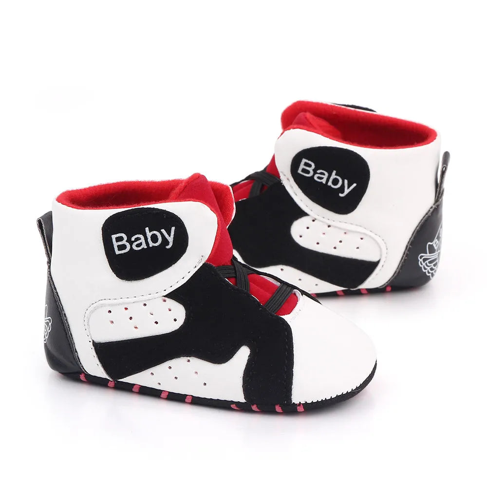 Meckior 2024 nuove neonate ragazze scarpe da ginnastica fondo morbido antiscivolo calcio per bambini scarpe sportive da basket primo camminatore scarpe da culla