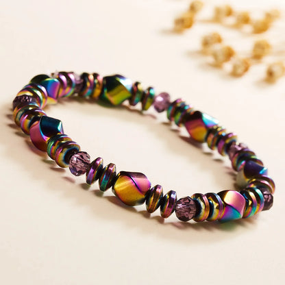Bracciale energetico magnetico colorato per uomo Terapia sanitaria Slim Il corpo Braccialetti irregolari in pietra naturale Regali per un amico