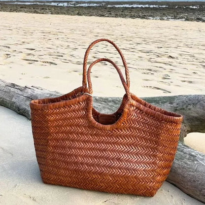 Borsa da donna in paglia intrecciata 2in1 Borsa da ascella in paglia con tracolla regolabile Borsa a tracolla per gnocchi di grande capacità per borsa a secchiello da spiaggia estiva