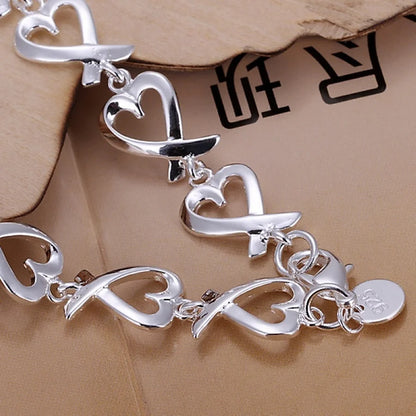 Bracelets en argent sterling 925 pour femmes, mariage, joli, noble, jolis bijoux, mode, jolie chaîne, livraison gratuite, cadeaux chauds
