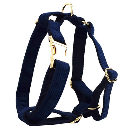 Set di collare e guinzaglio per cani in velluto a coste blu violaceo, con targhetta personalizzata incisa, accessori per animali domestici, guinzaglio per cani in velluto a coste17