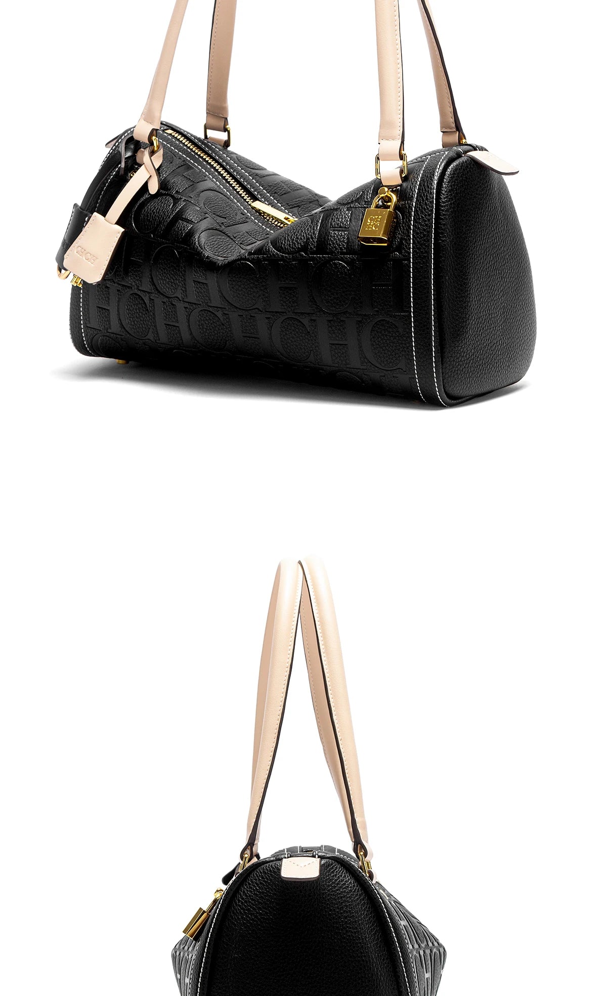 CH Borsa Boston da donna Autunno Inverno Nuova collezione Borse a tracolla con texture design a lettera