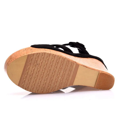 Sandali con plateau Summer Fashion Women Bohemia Style tacco alto bocca di pesce Peep Toe zeppe scarpe per le donne Sandalias De Mujer