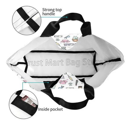 Personalizzato Enfermera En Apuros Dottore Infermiera Medica Borsa a tracolla Tote Bag di grande capacità Borse per le donne Borse per la spesa