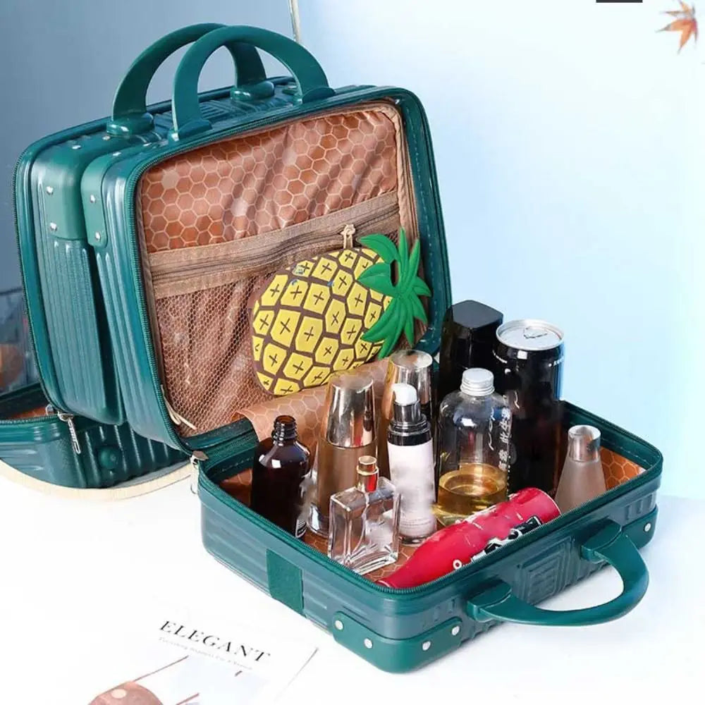 Mini valigia da viaggio leggera da 14 pollici Scatola per cosmetici Organizzatore per bagagli a mano impermeabile Custodia per trucco Piccola custodia da imbarco protettiva