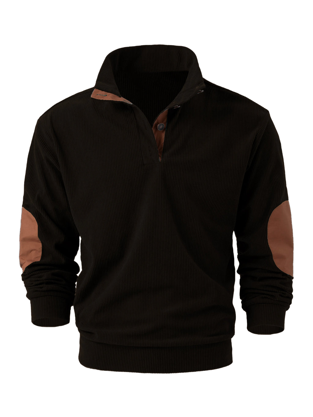 Top da uomo a maniche lunghe sportivi in tinta unita primaverili e autunnali, pullover da uomo all'aperto con colletto rialzato alla moda e casual
