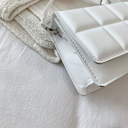 Nuove borse a tracolla moda tinta unita borsa a tracolla da viaggio femminile plaid piccole borse a tracolla in pelle PU per donna