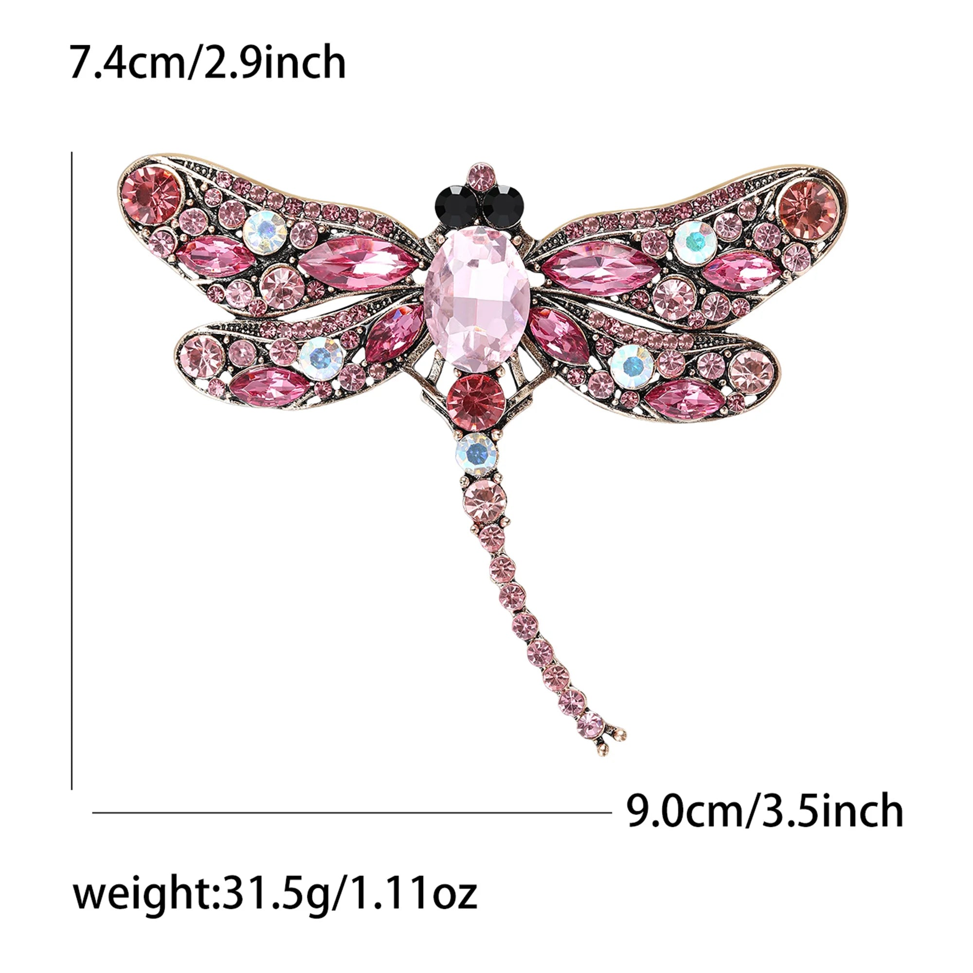 Spille a Forma di Libellula con Strass alla Moda per Donne e Unisex, Distintivi a Forma di Insetti, Accessori per Ufficio, Feste, Zaini, Regali, Gioielli