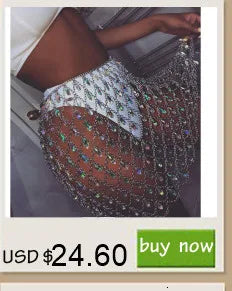 Top corto sexy con paillettes metalliche e scollo all'americana per donna, Estate 2026, trasparente e brillante, per abbigliamento da club e rave, top da spiaggia per feste, streetwear Y2K.