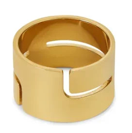 Anello minimalista con cuore d'amore in acciaio inossidabile per donna Anelli con zirconi intarsiati Gioielli di moda romantici impermeabili color oro