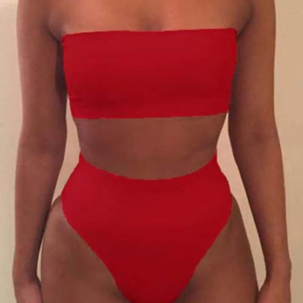 2026 Strapless Women Bikini Set Sexy High Cut Swimsuit Women Bathing Suits Push Up Thong Swimsuit Brazilian Bikinis Set 90%