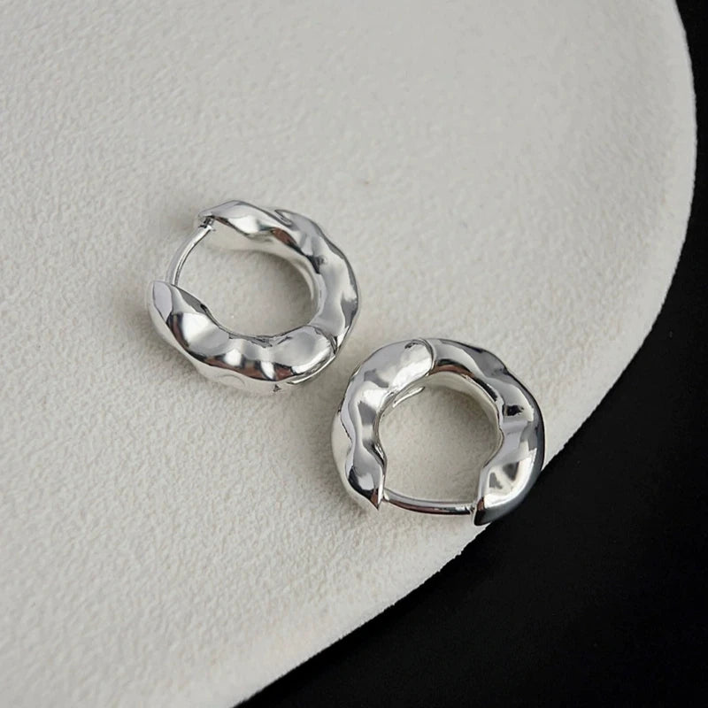 Orecchini a Cerchio in Acciaio Inossidabile Color Oro per Donne, Semplici Orecchini a Doppio Anello con Zirconia Cubica, Gioielli per Piercing alla Cartilagine