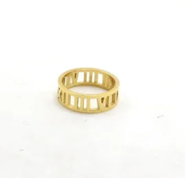 Anello minimalista con cuore d'amore in acciaio inossidabile per donna Anelli con zirconi intarsiati Gioielli di moda romantici impermeabili color oro