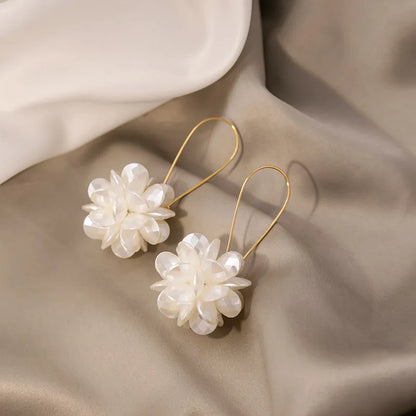 2 pezzi di tendenza della moda da donna, orecchini a sfera con petali di perle fai da te, viaggi all'aperto, carnevale, banchetti, feste, vestire, regali