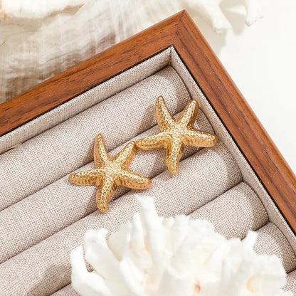 Boucles d'oreilles étoile de mer tendance pour femmes, idéales pour les vacances d'été et les fêtes sur la plage, bijoux personnalisés pour femme.