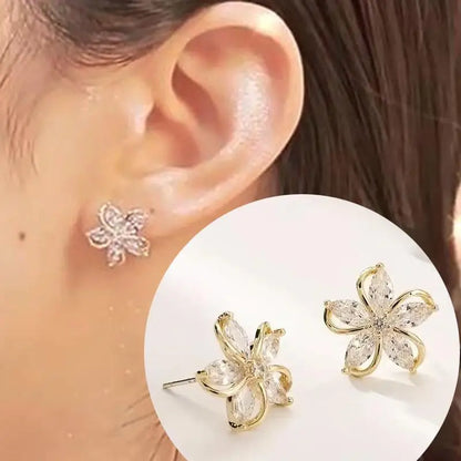 Orecchini in argento 925 con ago in argento moda coreana con cuore di cristallo per gioielli da donna 2025 Trending Nuovi orecchini a cerchio da donna di lusso Brincos