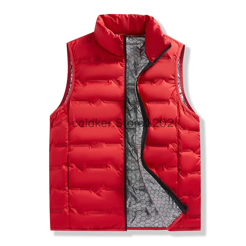Gilet invernale senza maniche Giacche Gilet imbottito ultraleggero impermeabile caldo per donna Gilet casual antivento Gilet rosso nero femminile