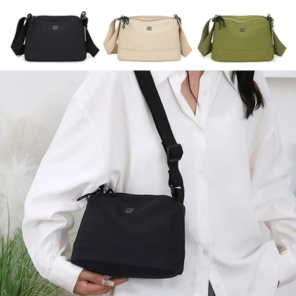 Nuova borsa a tracolla da donna in tessuto di nylon morbido Tasche multiple Borsa stile casual Borse a tracolla in tinta unita per ragazze