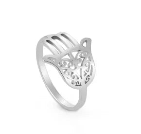 Anello minimalista con cuore d'amore in acciaio inossidabile per donna Anelli con zirconi intarsiati Gioielli di moda romantici impermeabili color oro