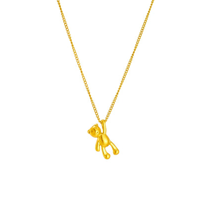 XIYANIKE Collana in acciaio inossidabile 316L Collana con ciondolo orso Accessori per donna Nuove tendenze Regali di gioielli per ragazza di Natale Collier