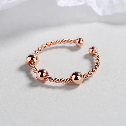 Anelli di ansia punk per donna uomo spirale Fidget perline anello gioielli di tendenza piacevole ruota liberamente anello in acciaio inossidabile antistress regalo