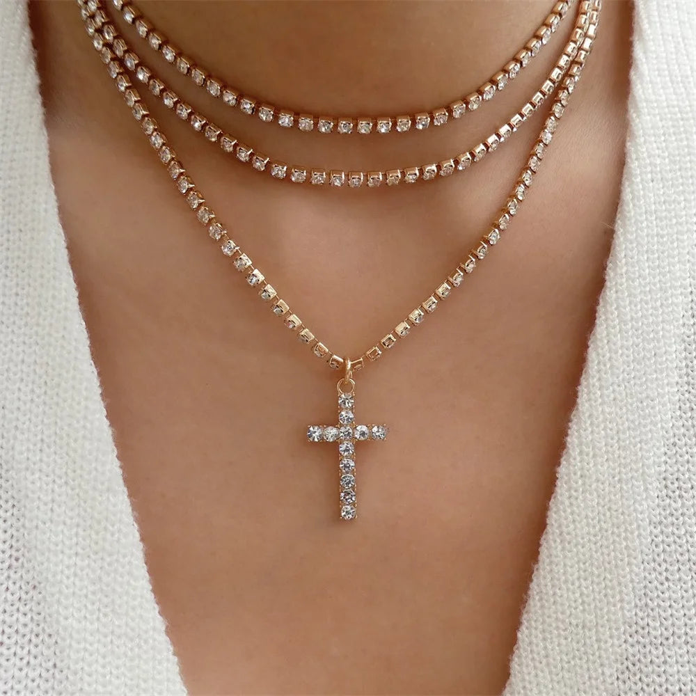 Collana con ciondolo moneta con ritratto di testa a catena spessa con piatto in oro punk vintage per gioielli hip-hop geometrici multilivello di moda da donna
