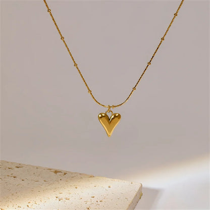 EILIECK Acciaio inossidabile 316L Cuore Amore Collana Bracciali Orecchini Set per le donne Nuovi gioielli impermeabili placcati oro 18 carati alla moda