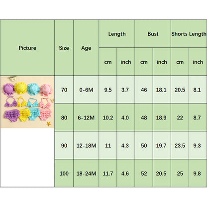 Tregren 0-24M neonate 3 pezzi bikini Set con berretti da bagno Ruffle Bandage Bow costume da bagno Summer Swimwear Beach costume da bagno
