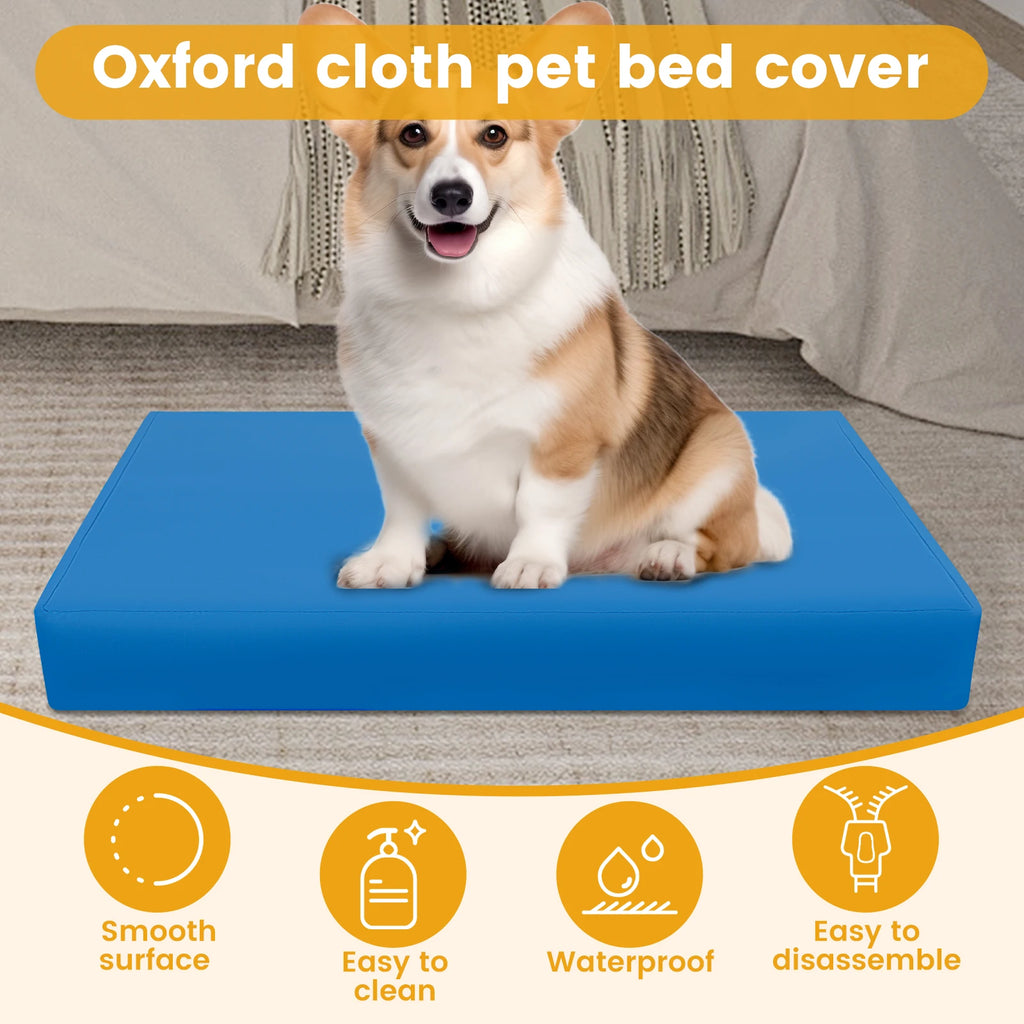 Copriletto per cani Copriletto per cani impermeabile in tessuto Oxford con cerniera Fodera per letto per cani rimovibile Facile da lavare Forniture per animali domestici S/M