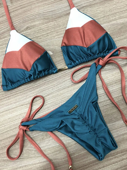 2023 Sexy Bikini Mehrfarbiger Badeanzug Damen Bademode Push-Up Gerippter Bikini-Set Brasilianischer Badeanzug Strandbekleidung Bademode Biquini