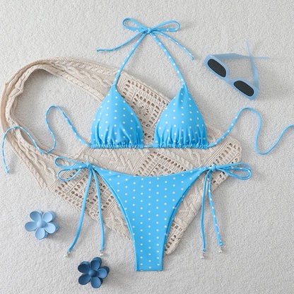 Sexy  Micro Bikinis Sets Pearl Dot Print Swimwear 2026 Bathing Suit Woman Beachwear Women Beach Summer Bikini Two-piece Swimsuit