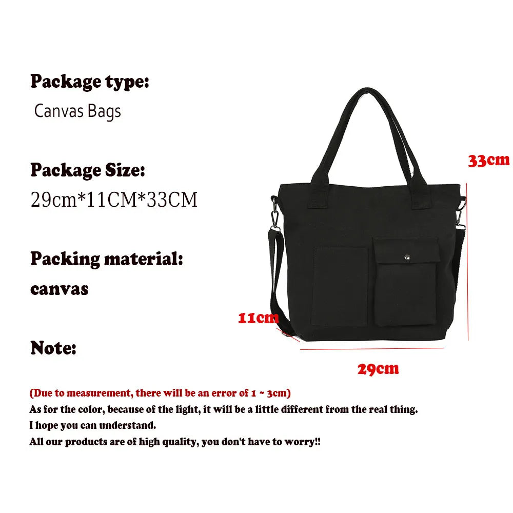 Borse di tela di moda Borsa per studenti Borsa a tracolla Borsa a tracolla di grande capacità in tinta unita Borsa shopper Borsa a tracolla femminile casual 2025