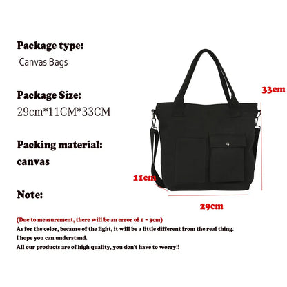 Borse di tela di moda Borsa per studenti Borsa a tracolla Borsa a tracolla di grande capacità in tinta unita Borsa shopper Borsa a tracolla femminile casual 2025