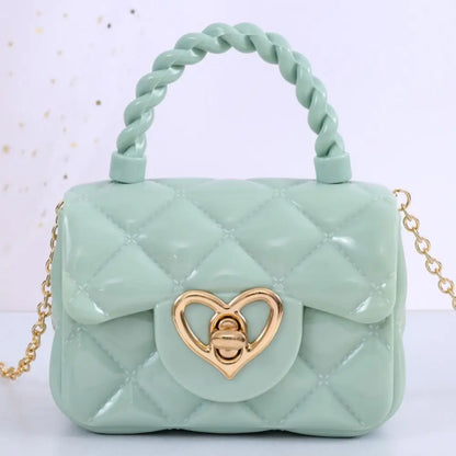 Moda bambini borse a tracolla in pelle PU borse a tracolla a cuore per ragazze bambini Mini portamonete borsa di gelatina borsa per bambini regali