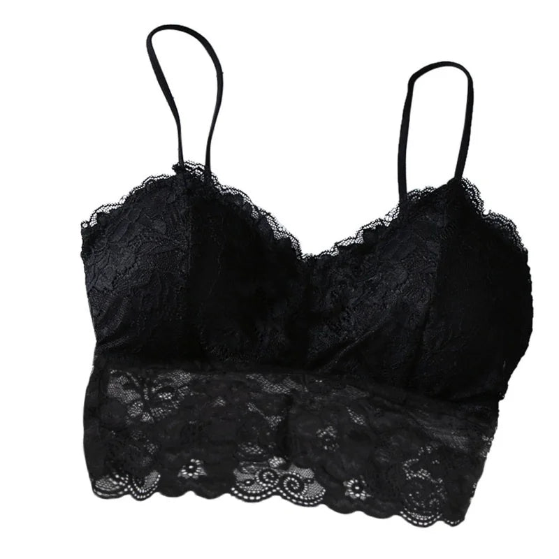 Sommer Damen Spitze Sexy Top Ärmellos Einfarbige Oberteile Ungepolstertes Bralette Bustier Reißverschluss Hinten Club Crop Tank Einheitsgröße Lingerie