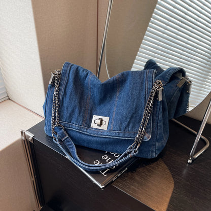 Borsa in denim da donna 2025 Borse a tracolla casual di nuova moda Borsa tote di grande capacità Borse a tracolla per pendolari di classe per donna bolsa sac