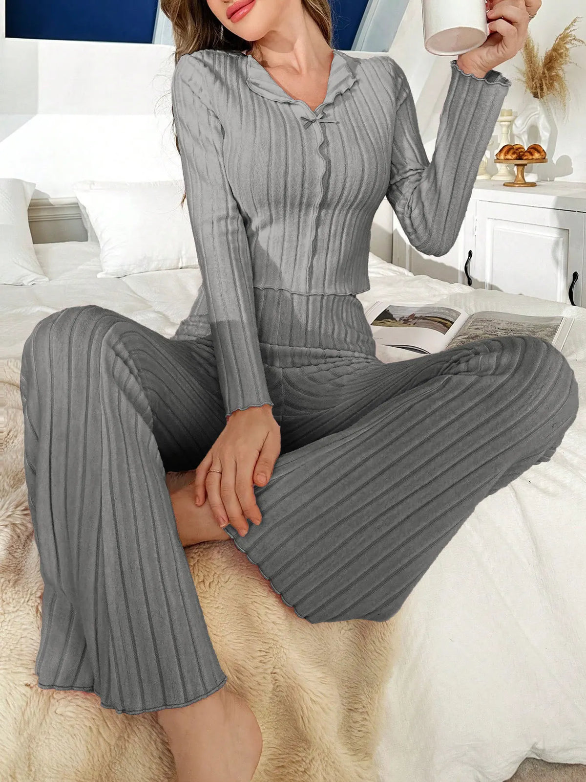 Indumenti da notte invernali Pigiama da donna Set Pigiama Set Indumenti da notte per dormire Lingerie da donna sexy Pantaloni da donna Abiti per la casa caldi