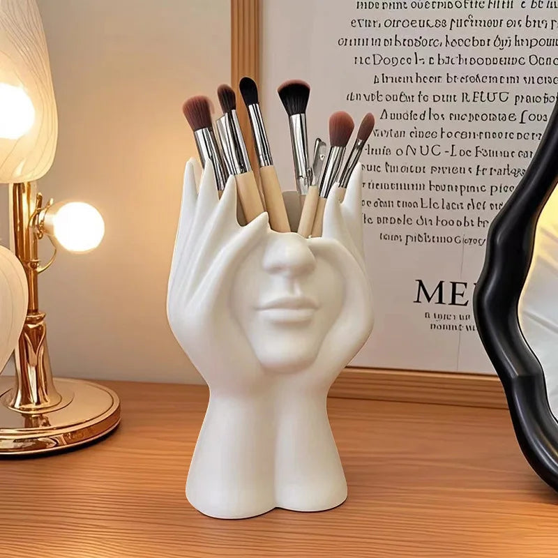 Creativo Body Art Styling Forniture per ufficio Desktop Portapenne multifunzionale Porta pennelli per trucco Decorazione