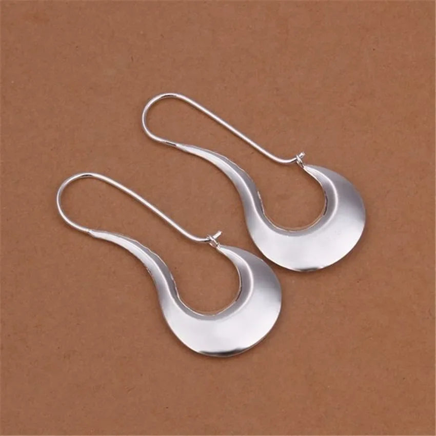 Orecchini pendenti in argento sterling 925 pregiati con ciondoli per gioielli da donna, moda, matrimonio, festa di fidanzamento, bel regalo