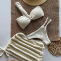 Sexy One-Shoulder-Bikini-Set für Damen mit Cut-Outs, hoher Taille, rückenfreier Badeanzug mit herausnehmbaren Polstern, Sommerstrandmode