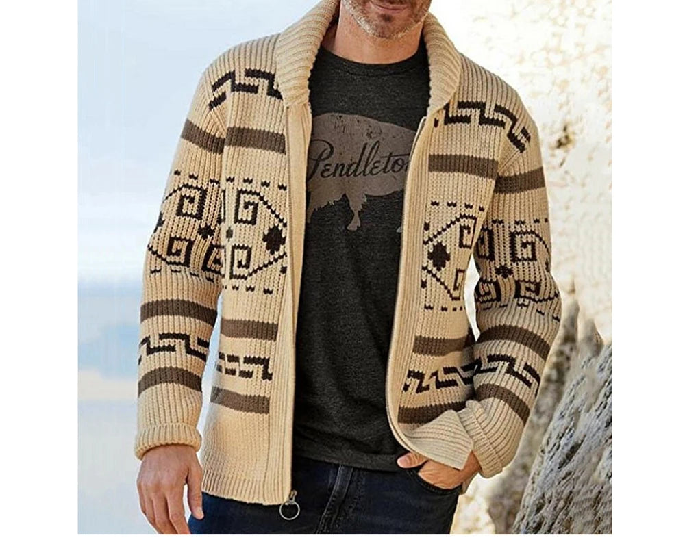 Cardigan invernale da uomo maglioni moda uomo maglione lavorato a maglia cappotti termici caldi Casual uomo casimmer risvolto giacche lavorate a maglia abbigliamento