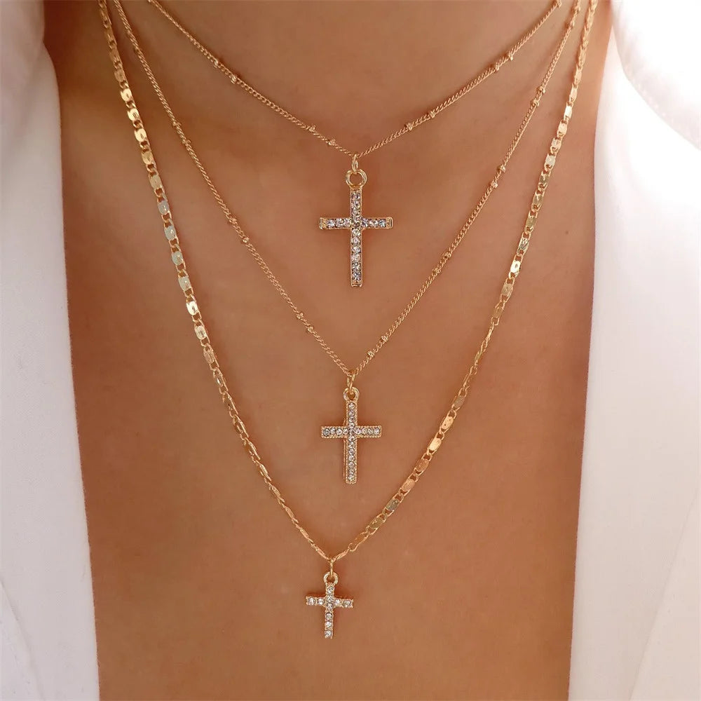 Collana con ciondolo moneta con ritratto di testa a catena spessa con piatto in oro punk vintage per gioielli hip-hop geometrici multilivello di moda da donna