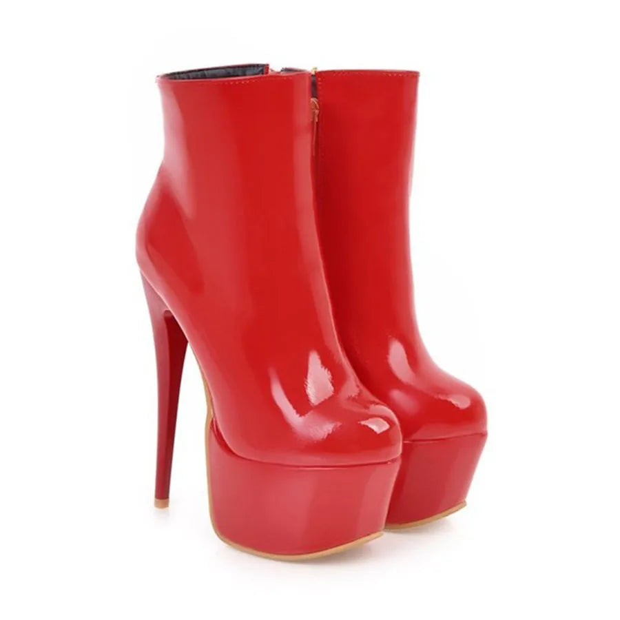 KNCOKAR Spring New Style Fashion Short Tube Round Head High With Sexy Women's Boots Extra Large Size 33-48 Yards