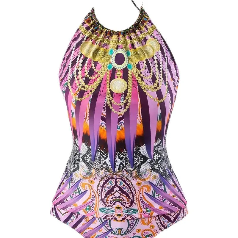 Hot Sale Of The Season Sexy Slimming One-Piece Bikini Swimsuit Women's Cross-Border Swimwear Sensual Strapless Polymer Fabric...