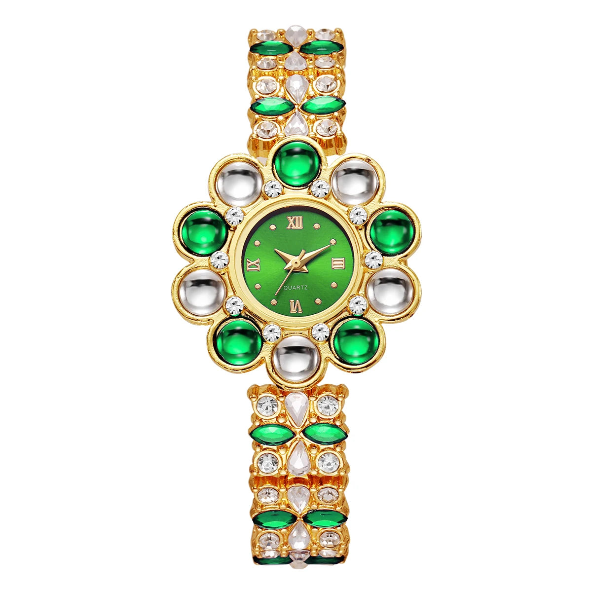 Orologi da donna con strass di lusso Orologio da polso al quarzo con quadrante floreale per orologio da donna Reloj Mujer