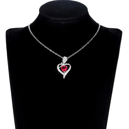 Collana con ciondolo a forma di cuore in stile elegante, design cavo, regalo per la festa della mamma, adatto ai migliori amici senza scatola