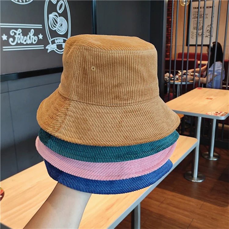 Cappello da pescatore per donna uomo autunno inverno velluto a coste tenere al caldo berretto da pescatore tinta unita Street Hip Hop parasole sito web ufficiale nuovo