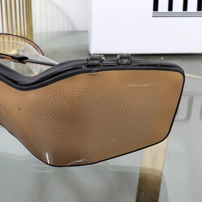 Nell'estate del 2025 sandali sexy scarpe col tacco alto sandali da esterno stile strano di grandi dimensioni moda scarpe eleganti con tacco da donna